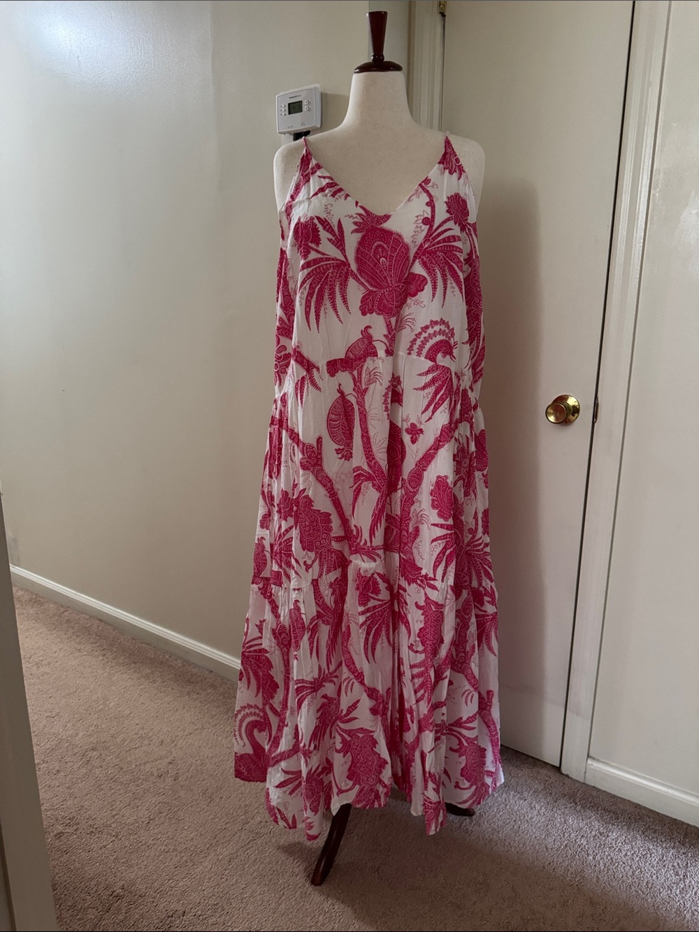 H&M White Dress with Pink Floral Print